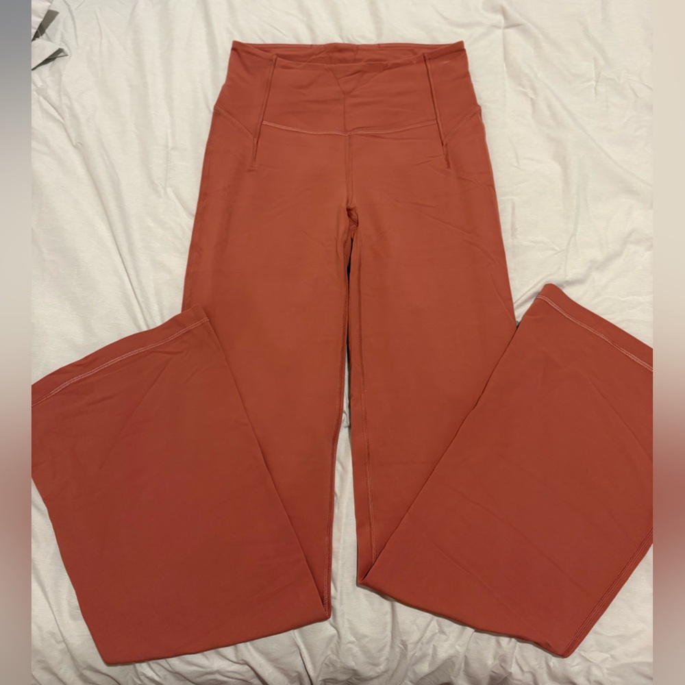 Lululemon High-Waisted Orange Flare Pants